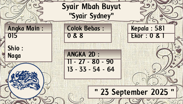 Syair Mbah Buyut - Syair Sydney