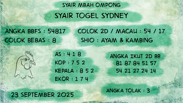 Syair Mbah Ompong - Syair Togel Sydney